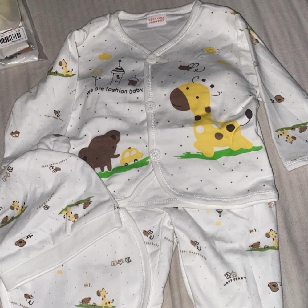 Adorable Baby Animal Print Pajama Set